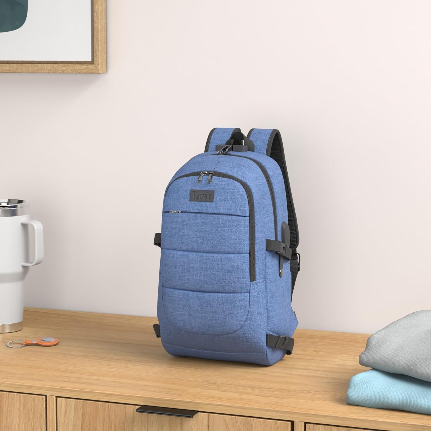 Extra stor anti-tjuv laptop- och rese-ryggsäck med USB-port – 30–50L