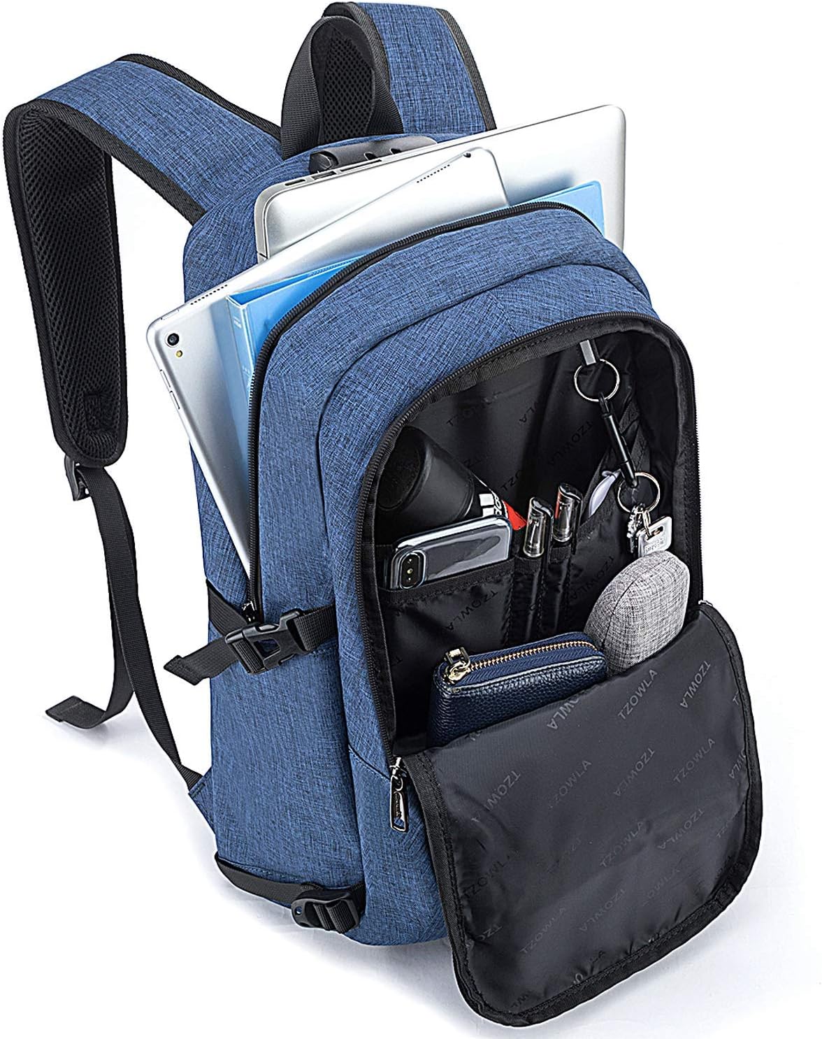 Extra stor anti-tjuv laptop- och rese-ryggsäck med USB-port – 30–50L