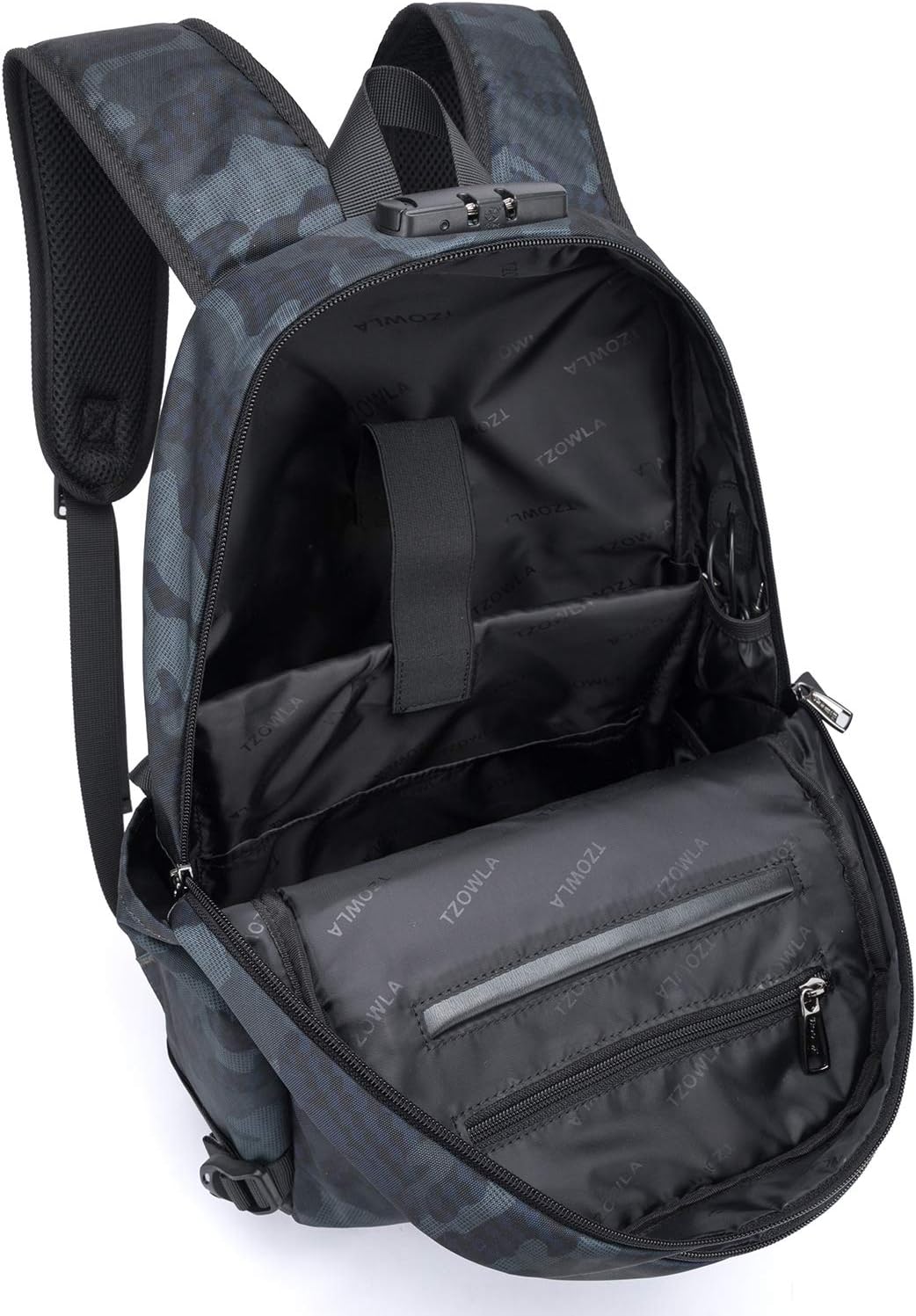 Extra stor anti-tjuv laptop- och rese-ryggsäck med USB-port – 30–50L