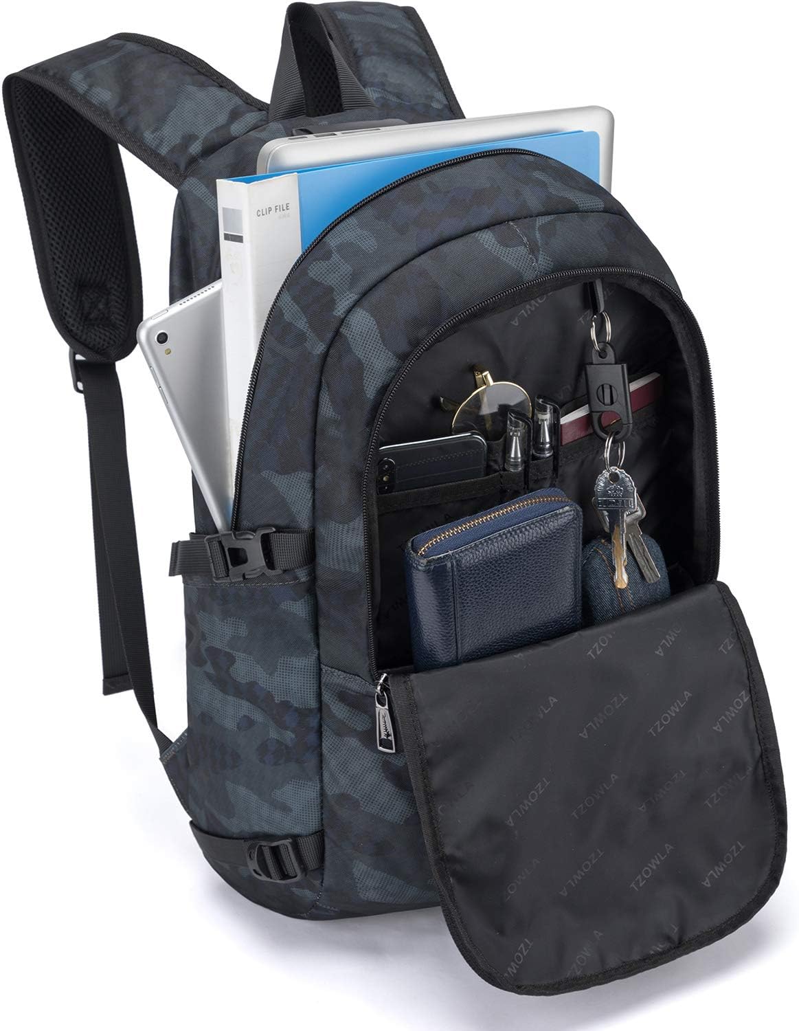 Extra stor anti-tjuv laptop- och rese-ryggsäck med USB-port – 30–50L
