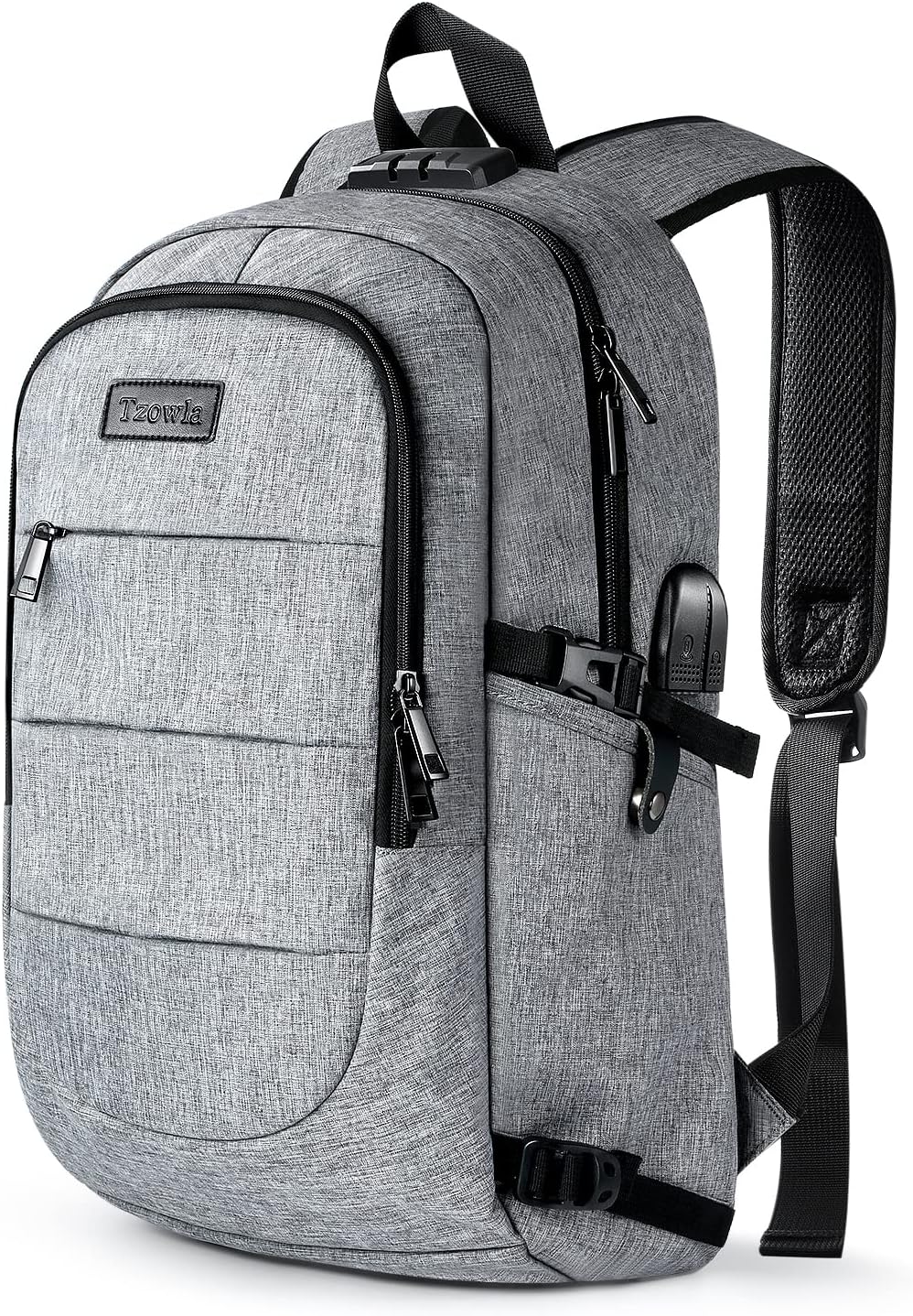 Extra stor anti-tjuv laptop- och rese-ryggsäck med USB-port – 30–50L