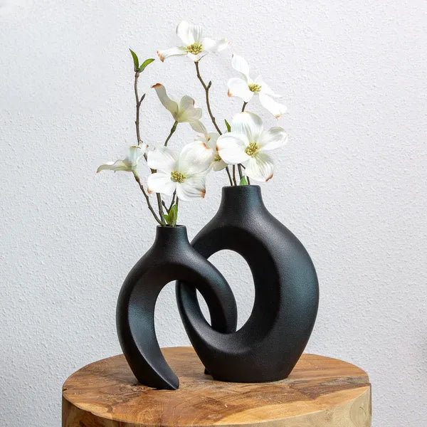 Gleora | Unik Blomvas - Sammanflätad Design