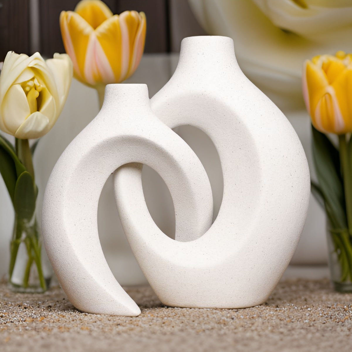 Gleora | Unik Blomvas - Sammanflätad Design