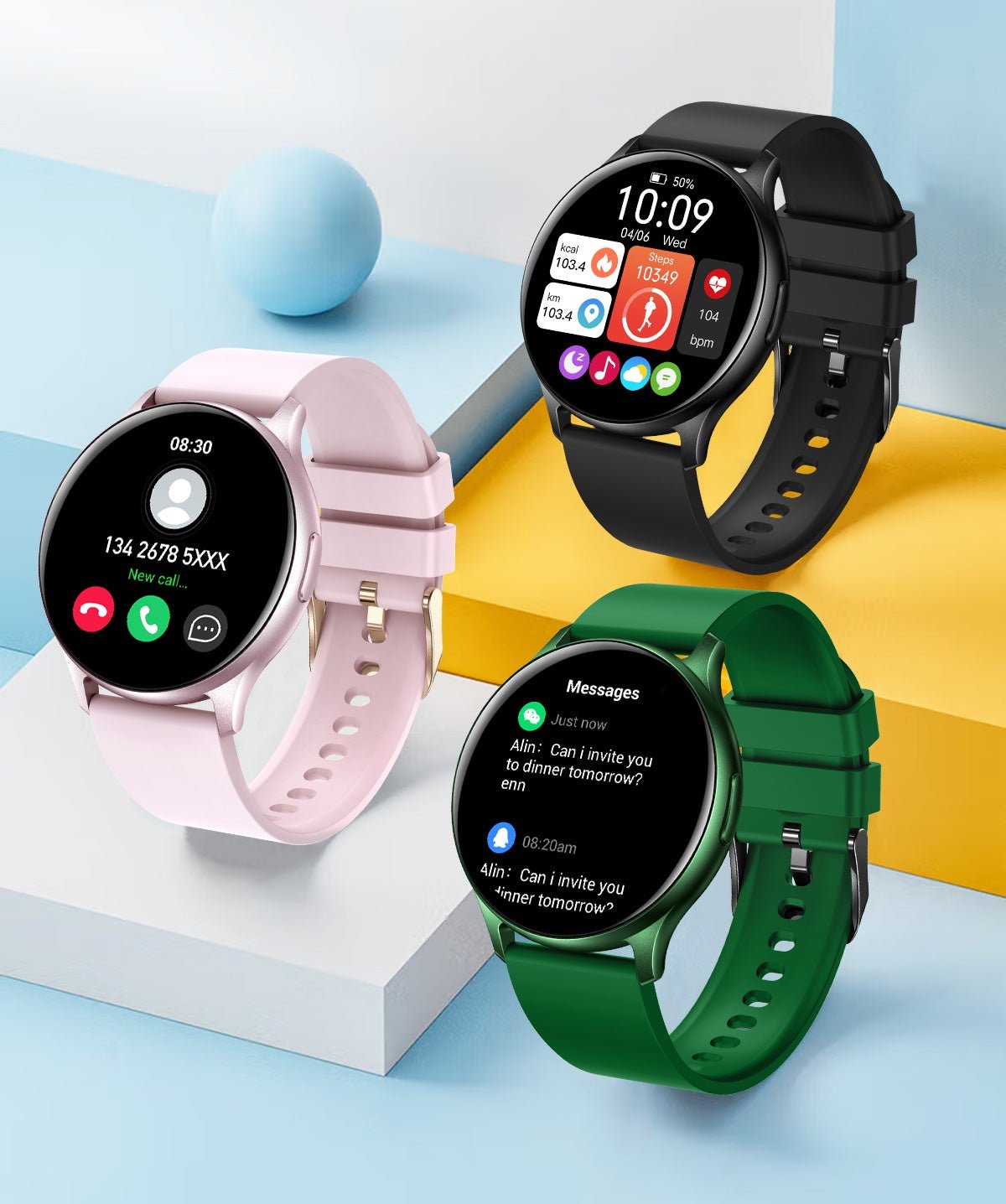 Smartwatch & Fitness Tracker med Bluetooth – SmartVibe Pro