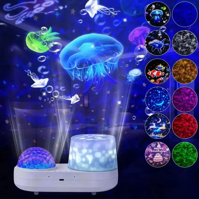 SereneStarlight Nattlampa Projektor | Färgglad tak- och vägglampa för barn