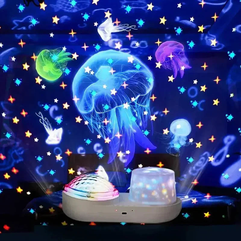 SereneStarlight Nattlampa Projektor | Färgglad tak- och vägglampa för barn