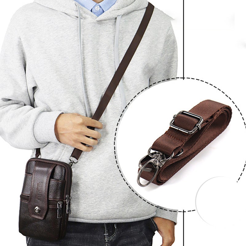 Vintage Herr Crossbody Midjeväska - Läder