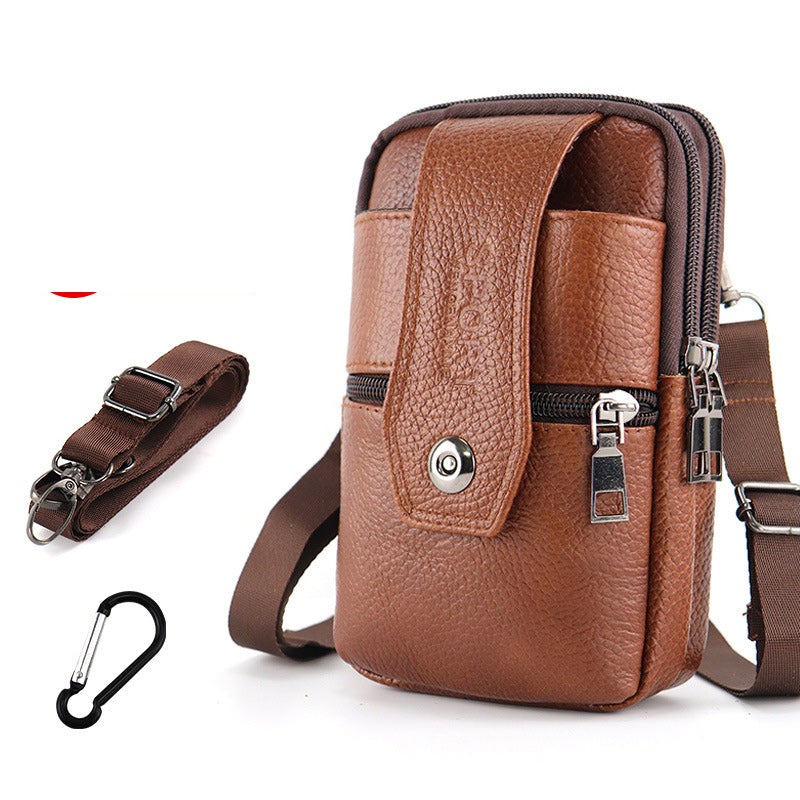Vintage Herr Crossbody Midjeväska - Läder