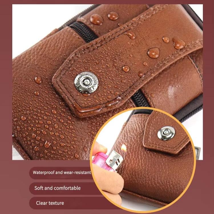 Vintage Herr Crossbody Midjeväska - Läder