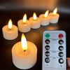 Säker Flamfri Tealightset - Fjärrkontroll & Dimbar Timer