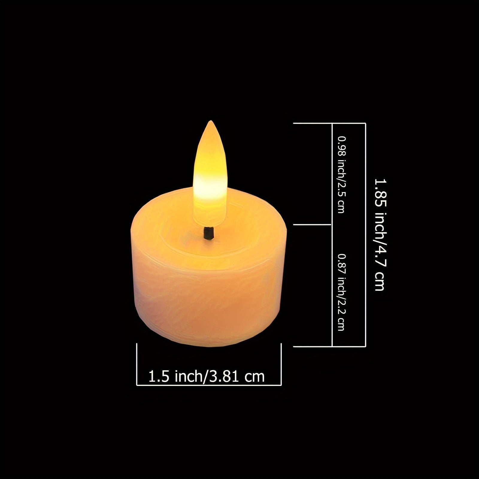 Säker Flamfri Tealightset - Fjärrkontroll & Dimbar Timer