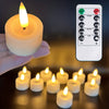 Säker Flamfri Tealightset - Fjärrkontroll & Dimbar Timer