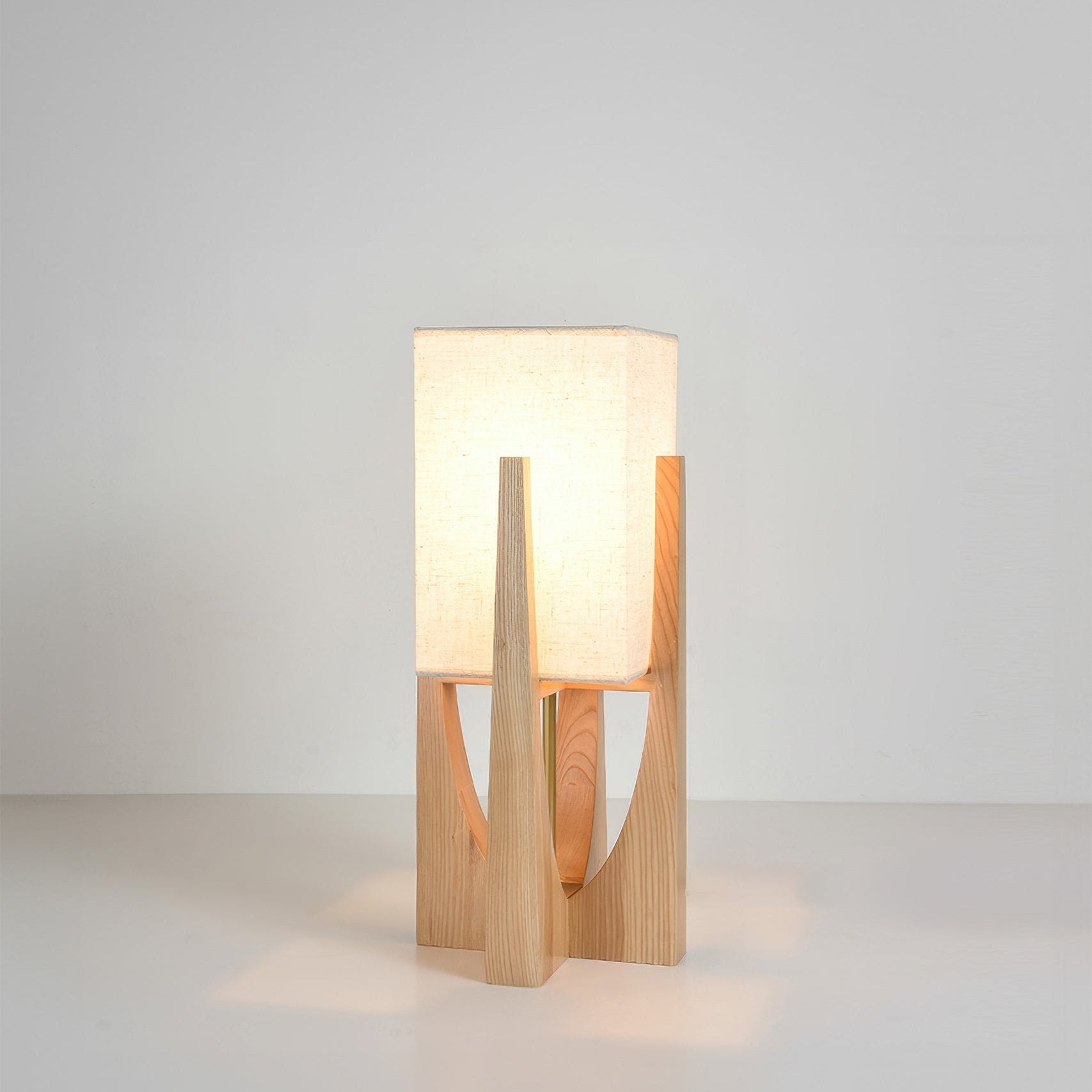 Valnötsgolvlampa | Minimalistisk & Stämningsfull
