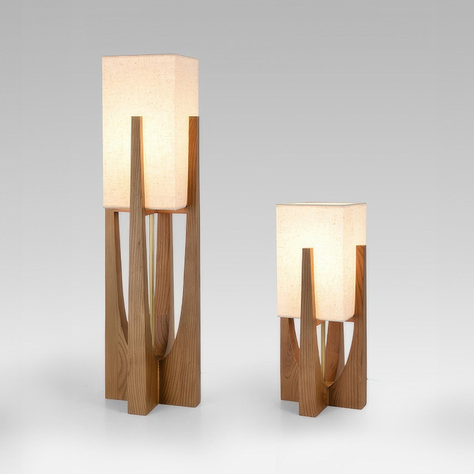 Valnötsgolvlampa | Minimalistisk & Stämningsfull