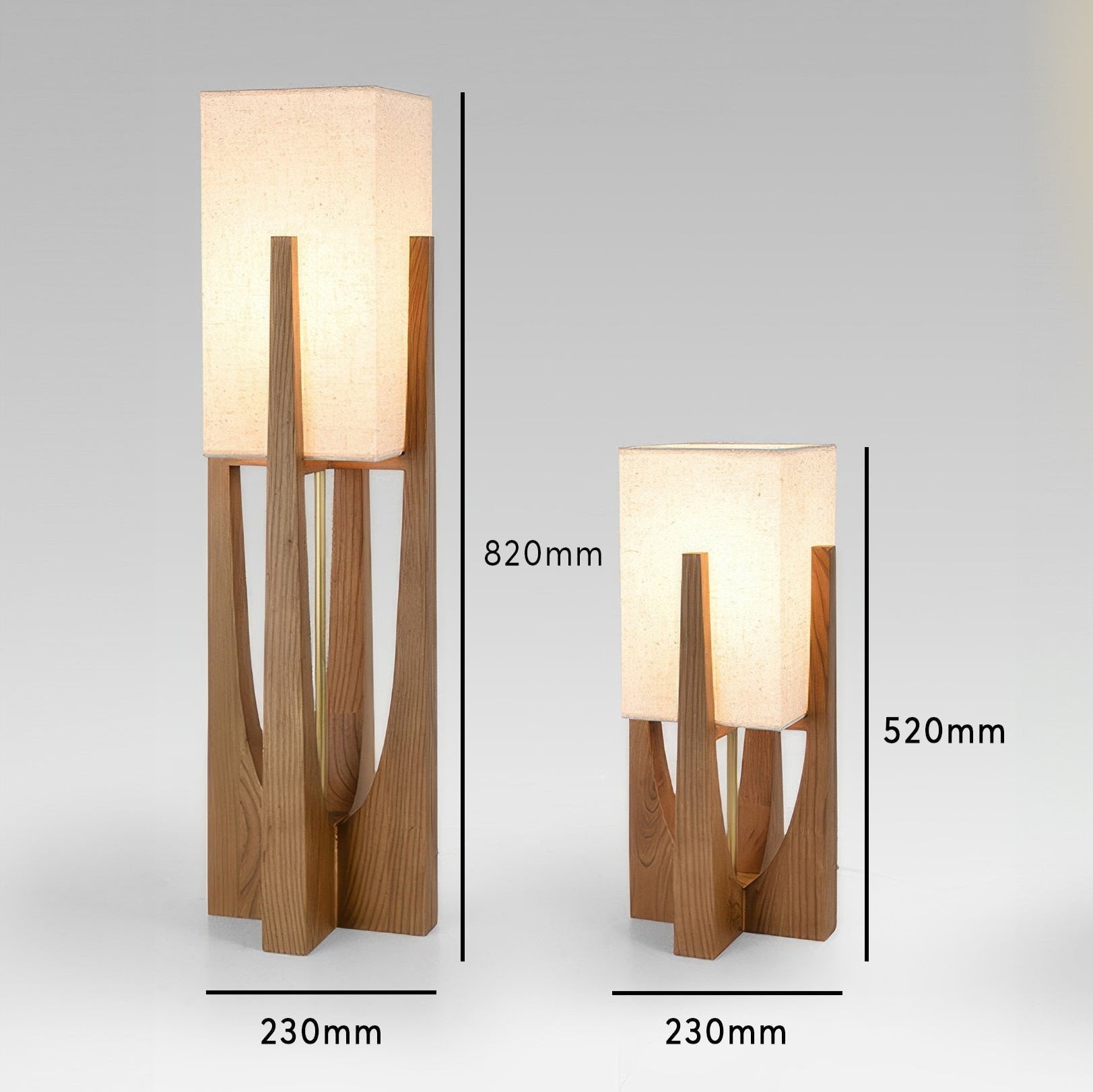 Valnötsgolvlampa | Minimalistisk & Stämningsfull