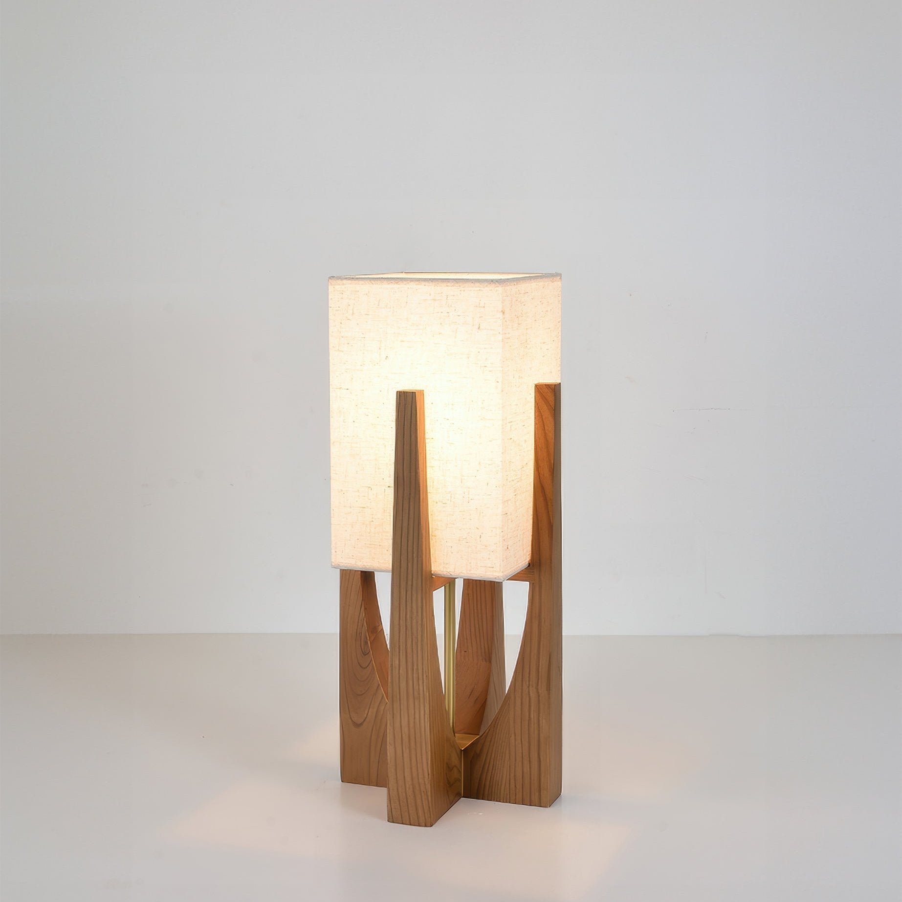 Valnötsgolvlampa | Minimalistisk & Stämningsfull
