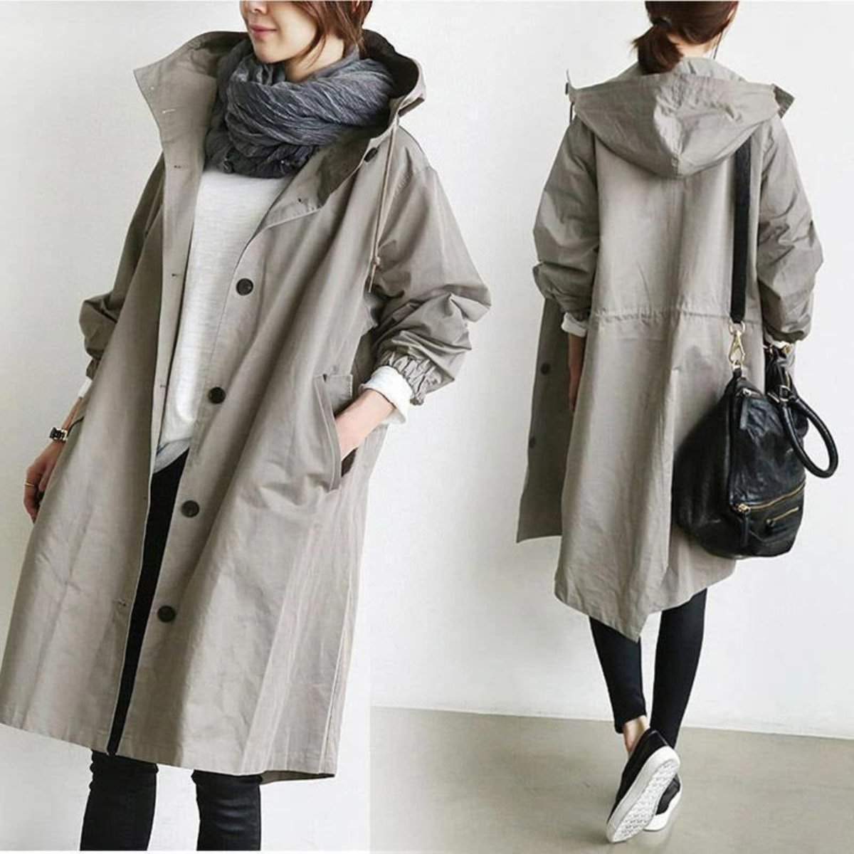 Vattentät Trenchcoat - Stilren och Funktionell