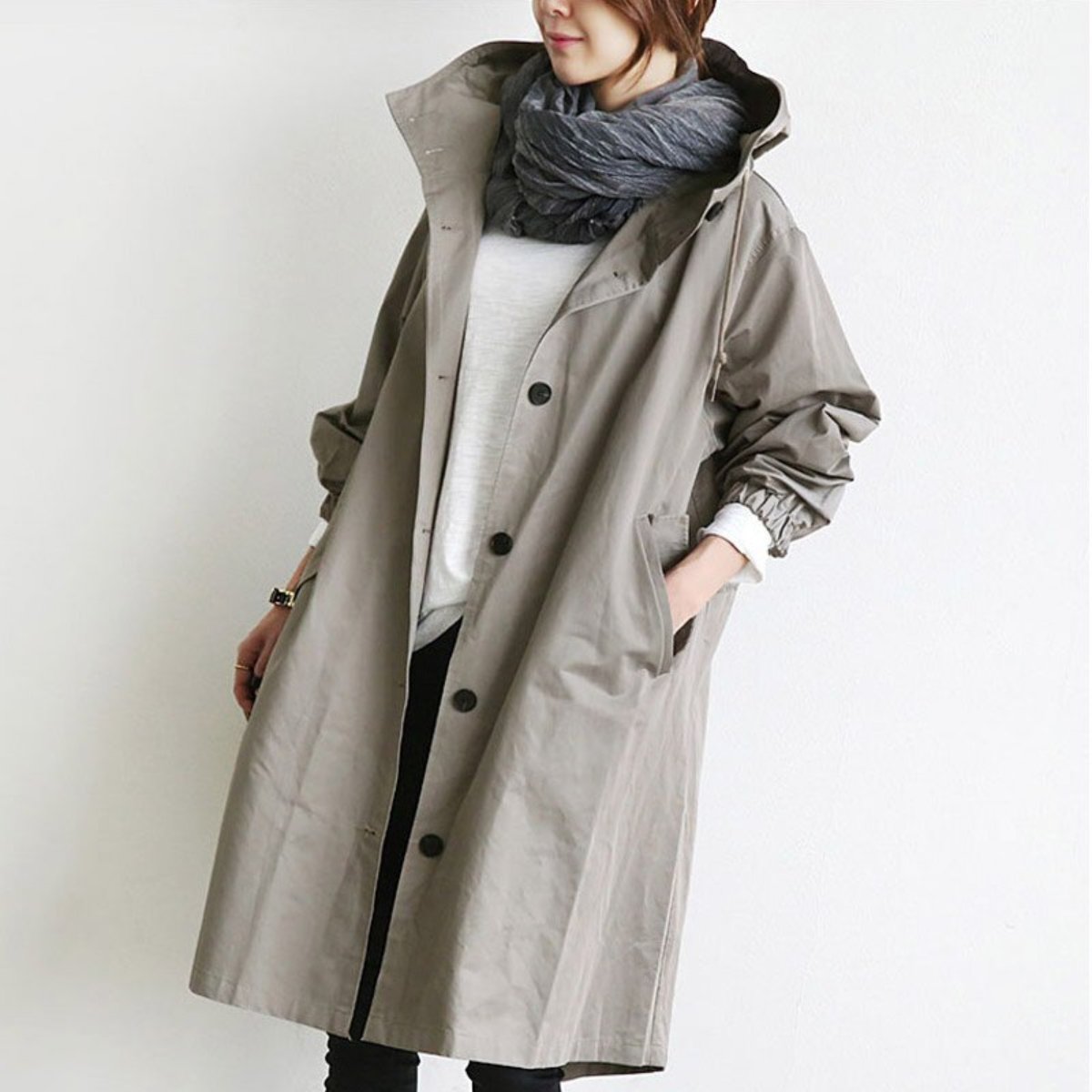 Vattentät Trenchcoat - Stilren och Funktionell