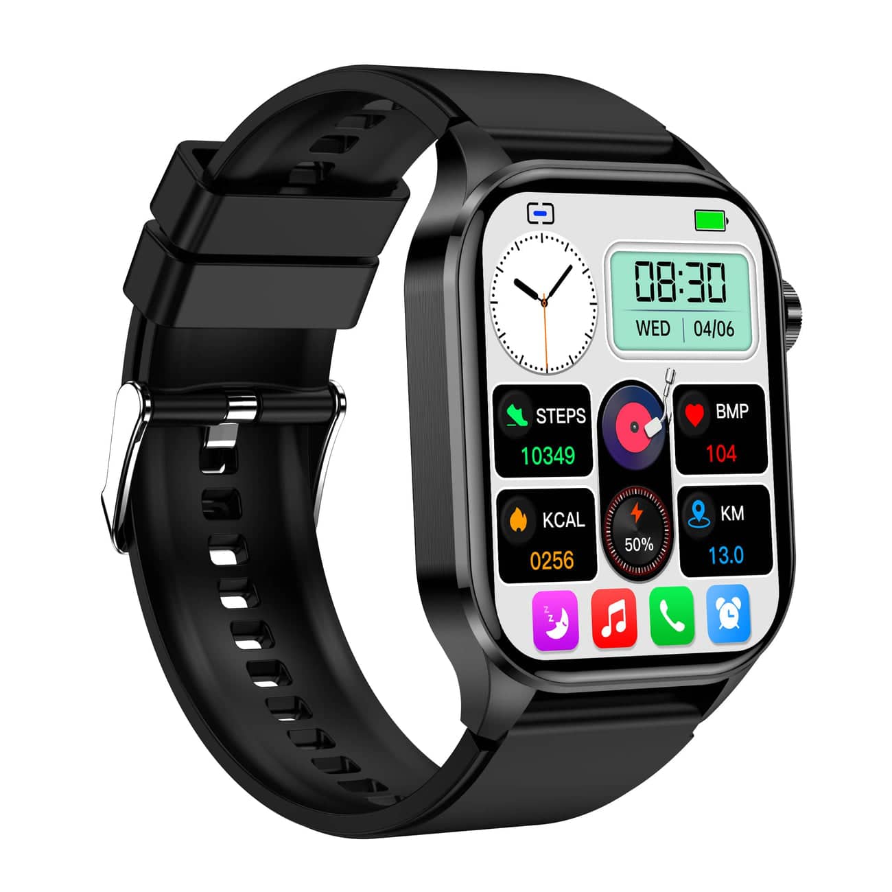 Smartwatch för Hälsa & Fitness – EKG, Blodtryck, Pulsövervakning – Kompatibel med iOS & Android
