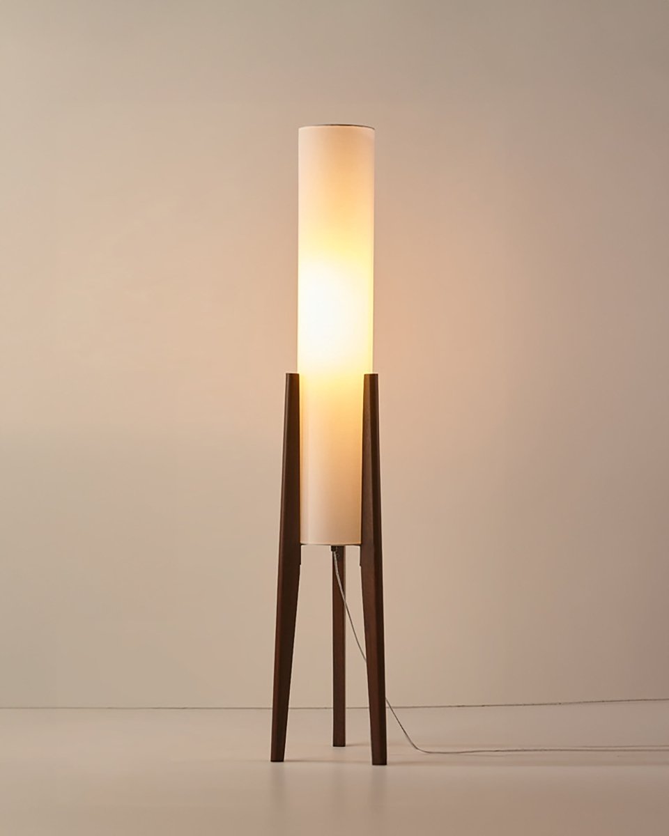Valnöt Trä Design Golvlampa - Lätt Konst för Varje Interiör