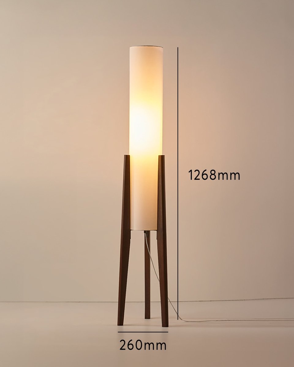 Valnöt Trä Design Golvlampa - Lätt Konst för Varje Interiör