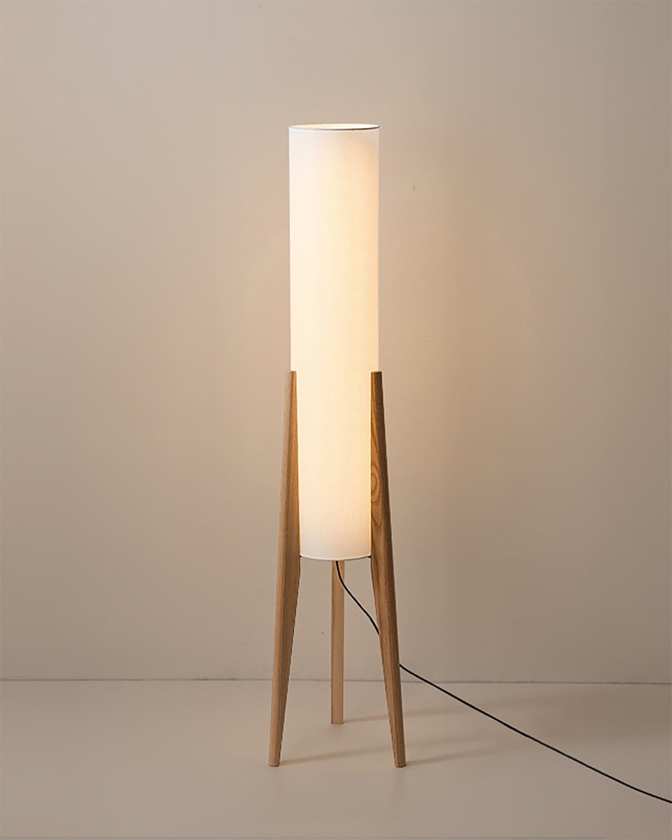 Valnöt Trä Design Golvlampa - Lätt Konst för Varje Interiör