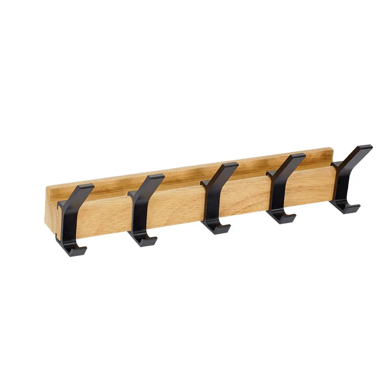 Väggkrok - Flyttbara Krok - svart - Trä och Aluminium
