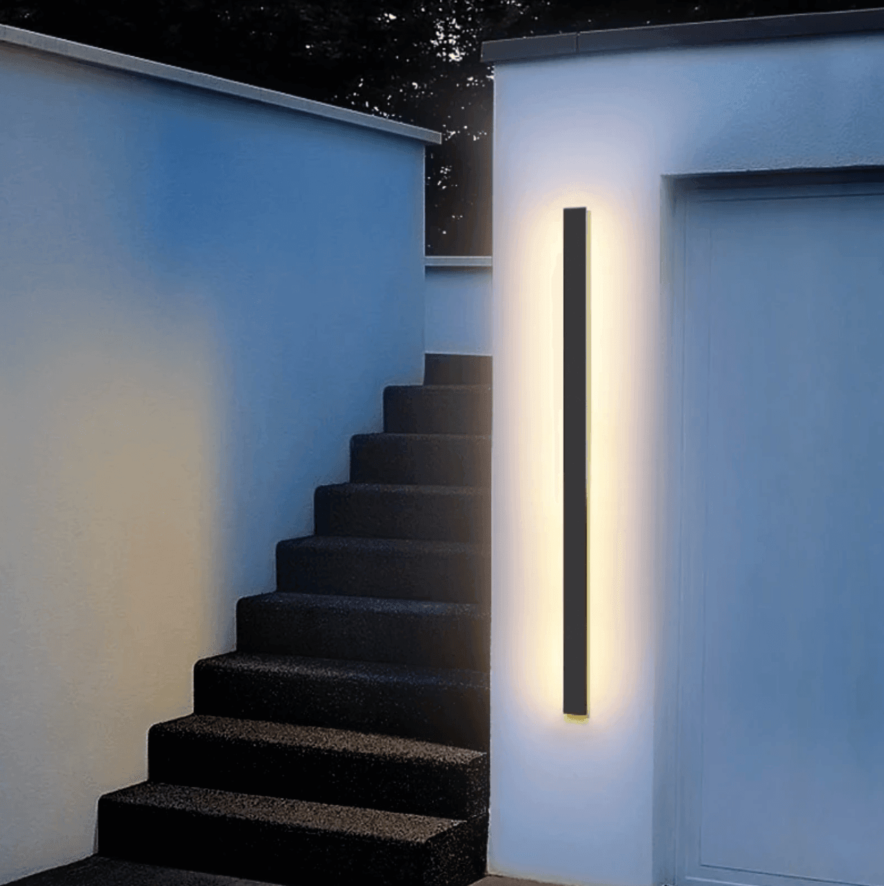 Snygg vertikal LED-vägglampa – Väderbeständig utomhuselegering
