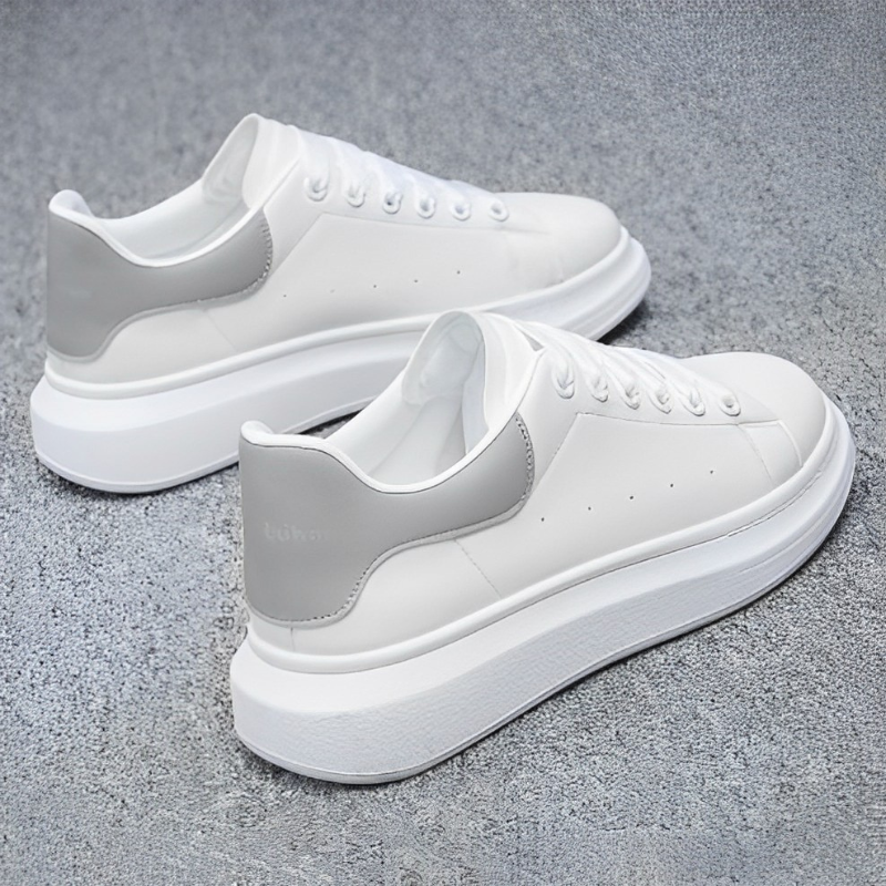 Vita Sneakers Herr | Bekväm Tjock Sula | Tidlös Design