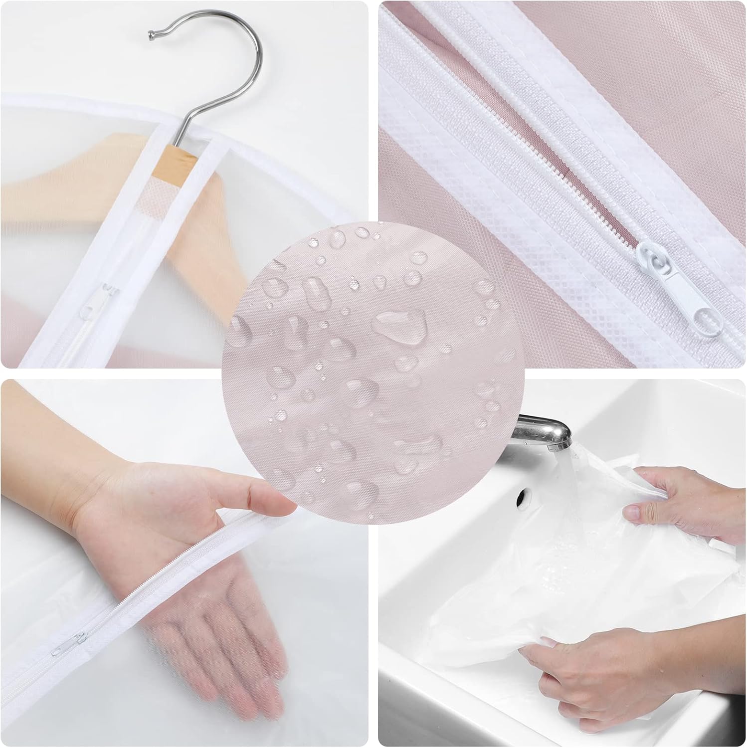 PEVA Klädpåse Set – 12-Pack Hängande Klädpåsar i 3 Storlekar (Köp 1, Få 1 GRÁTIS)