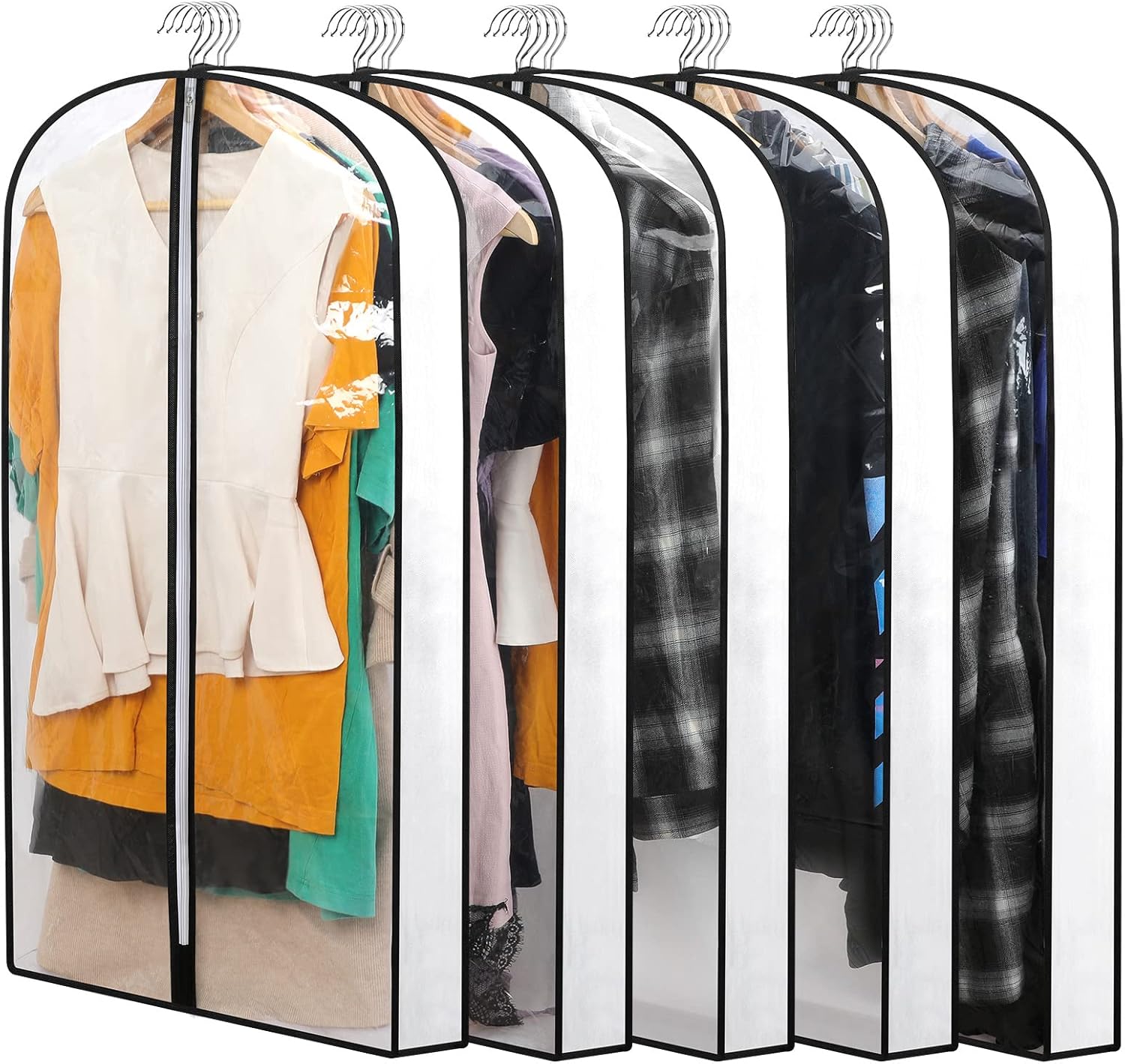 PEVA Klädpåse Set – 12-Pack Hängande Klädpåsar i 3 Storlekar (Köp 1, Få 1 GRÁTIS)
