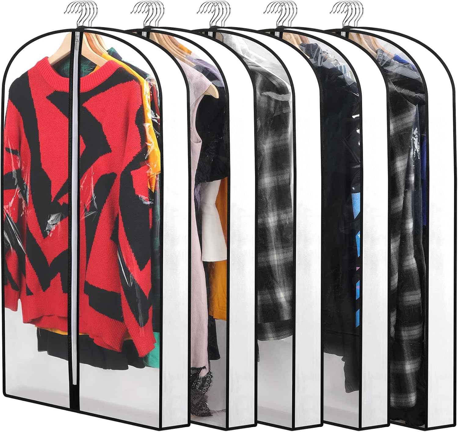 PEVA Klädpåse Set – 12-Pack Hängande Klädpåsar i 3 Storlekar (Köp 1, Få 1 GRÁTIS)
