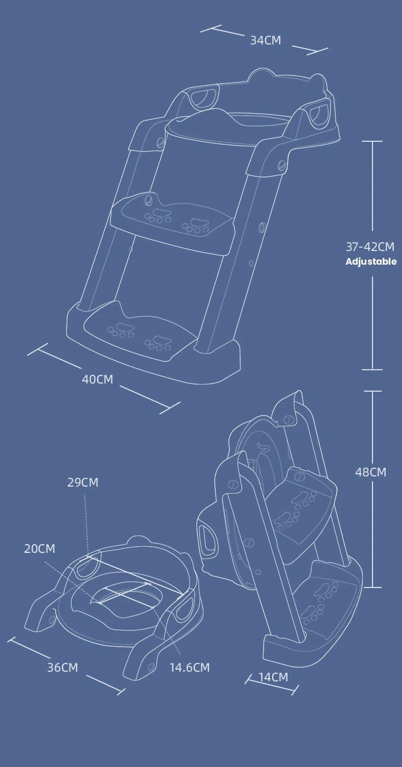 Potty Training Seat - Potträning Justerbar Stege