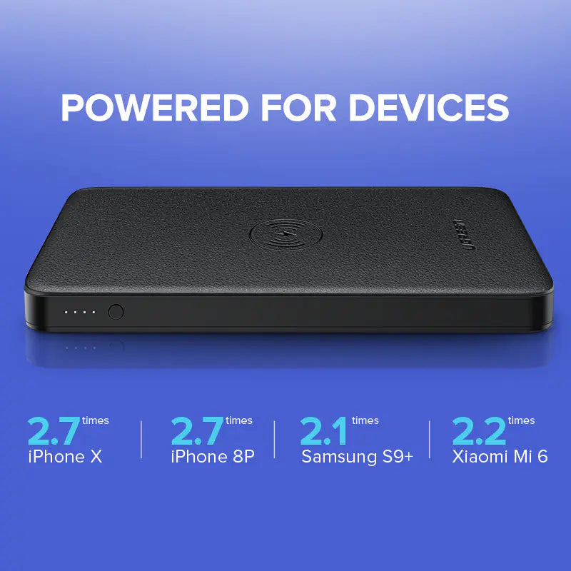 Trådlös Snabbladdare Power Bank – 10 000mAh Dubbel Utgång