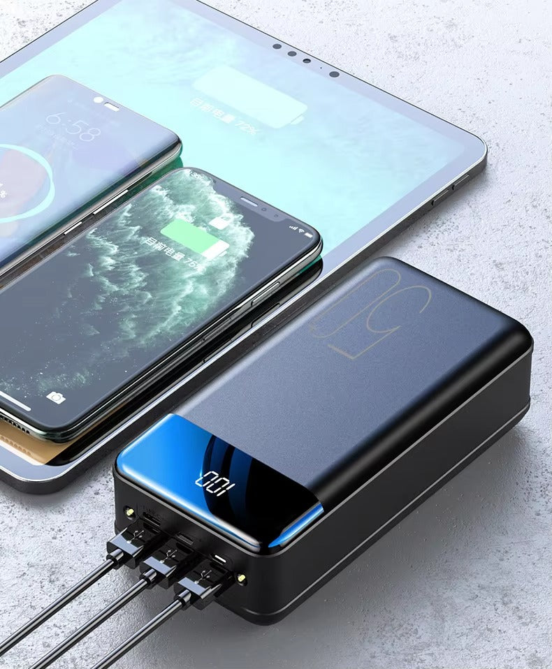 50.000mAh Power Bank - Snabb Laddning för Telefoner & Tablets