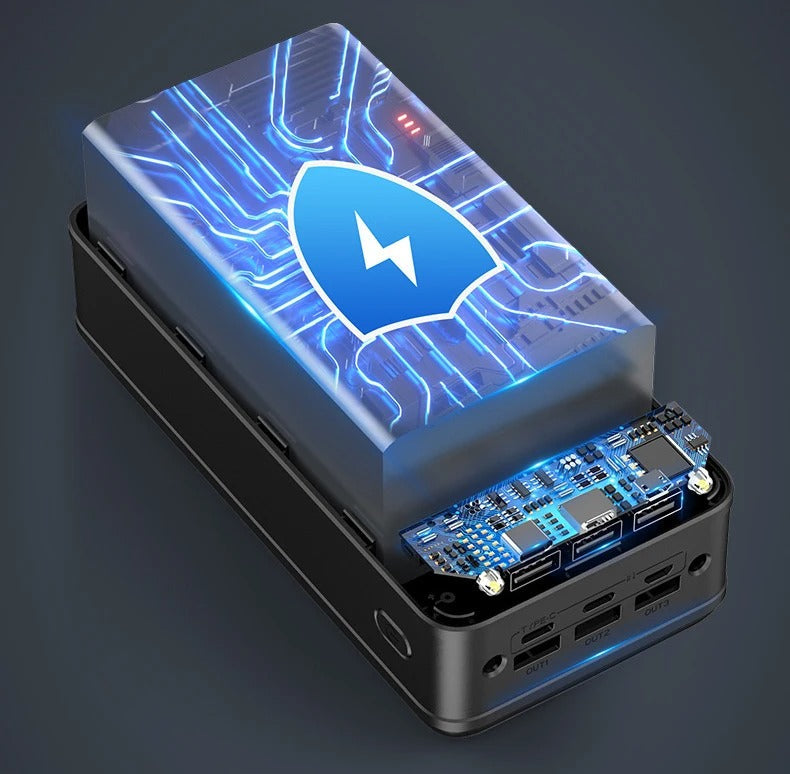 50.000mAh Power Bank - Snabb Laddning för Telefoner & Tablets