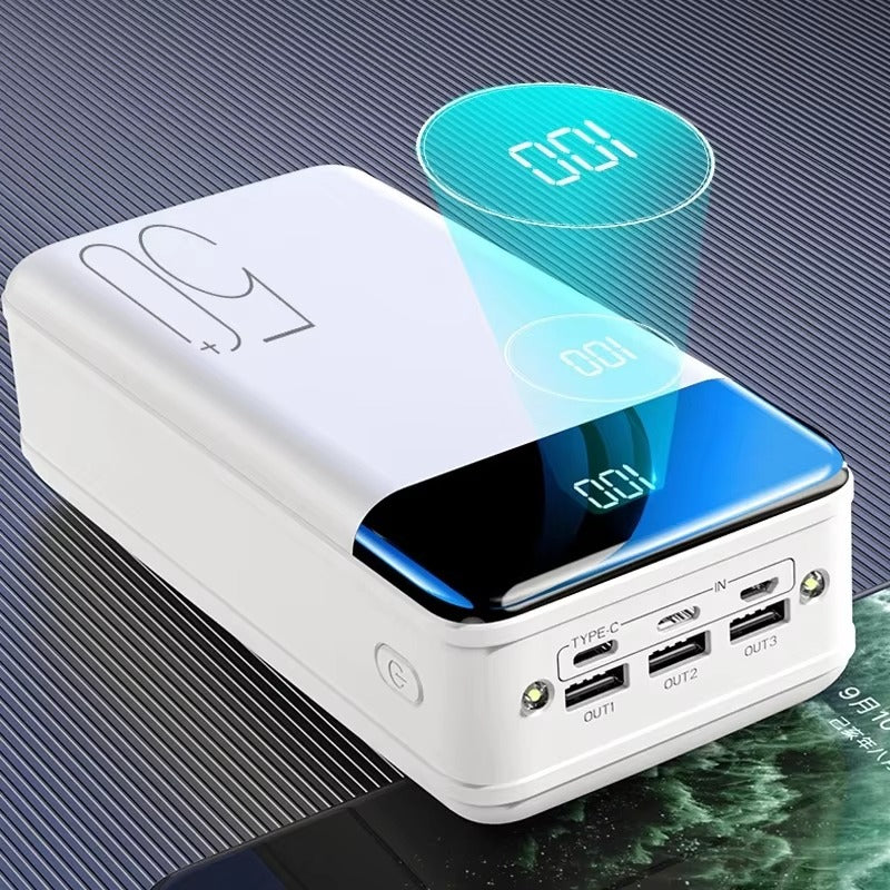 50.000mAh Power Bank - Snabb Laddning för Telefoner & Tablets