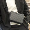 Herr Crossbody Väska | Streetstyle | Rutigt Design | Svart