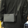 Herr Crossbody Väska | Streetstyle | Rutigt Design | Svart